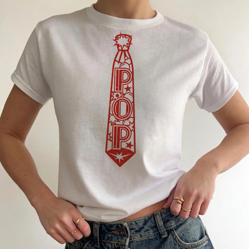 Baby Y2K Clothing - Modna koszulka dla niemowląt ze sznurkiem,