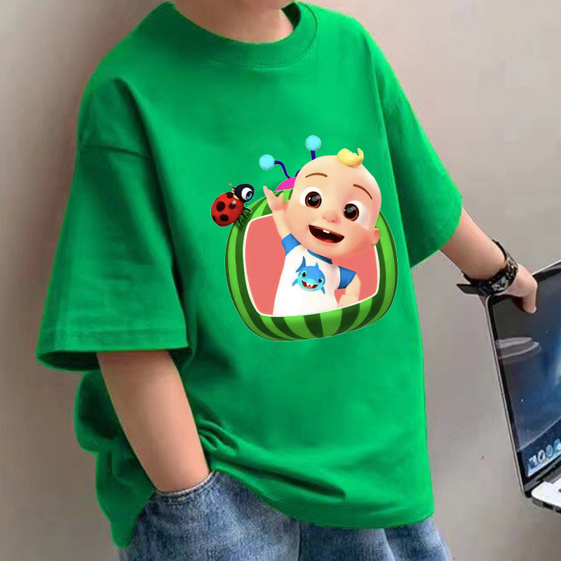 Baby Clothing Unisex - Koszulki dziecięce Cocomelon, anime, bawełniane, z